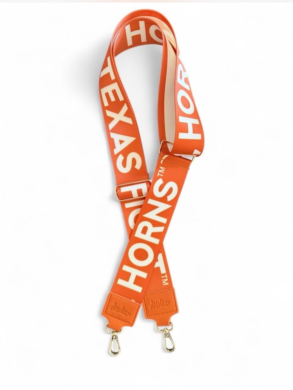 DESDEN like new condition Texas Longhorns purse strap with white text